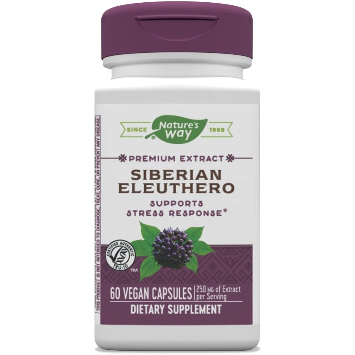 Nature's Way Premium Siberian Eleuthero Extract, Supports Stress Response*, 60 Capsules