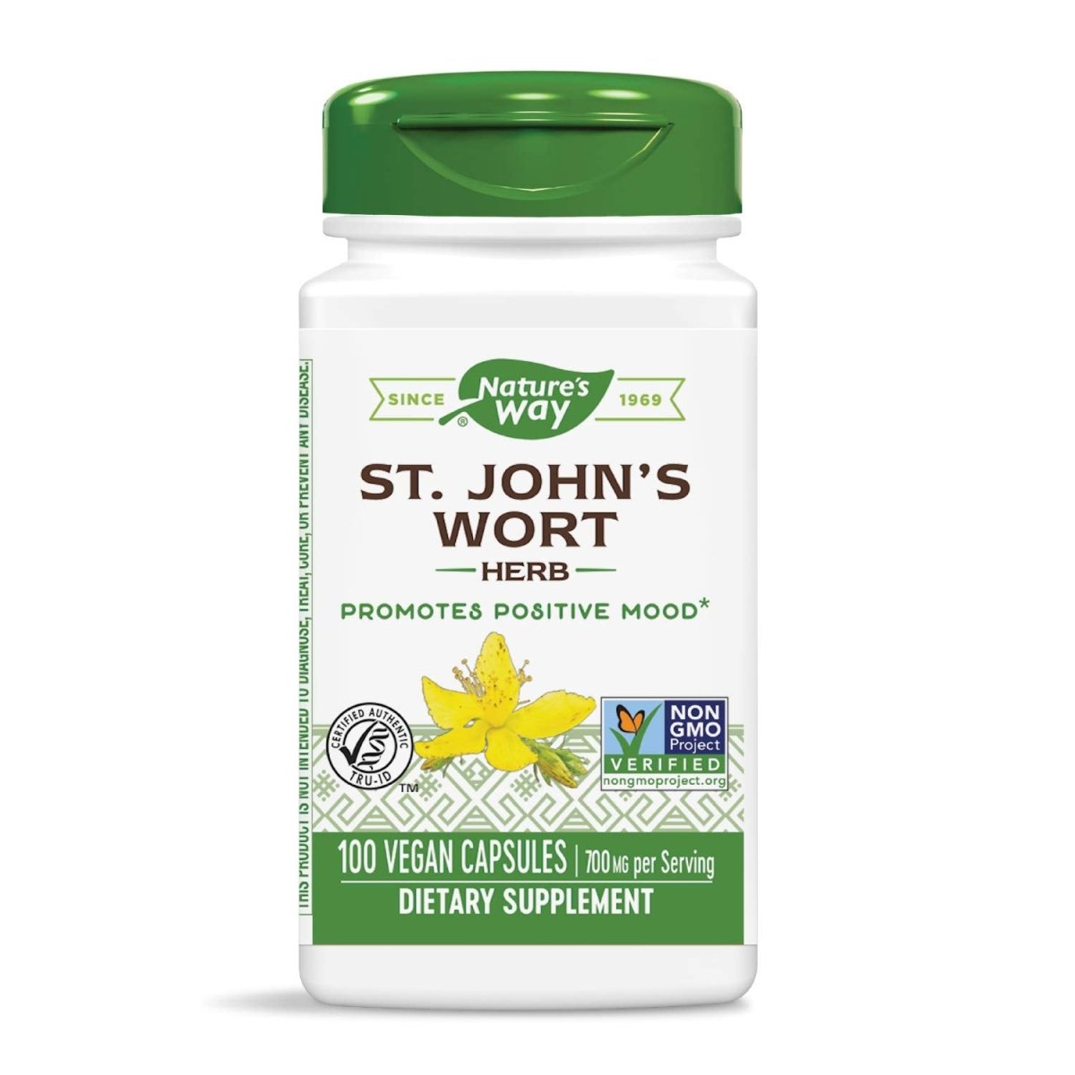 Nature's Way Premium St. John?s Wort Herb, Promotes Positive Outlook*, 700 mg per serving, 100 Vegan Capsules