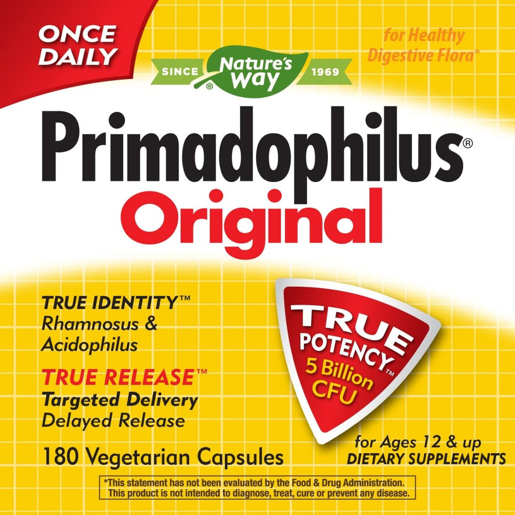 Nature's Way Primadophilus Original - Probiotic Support for Digestive Health - 180 Capsules