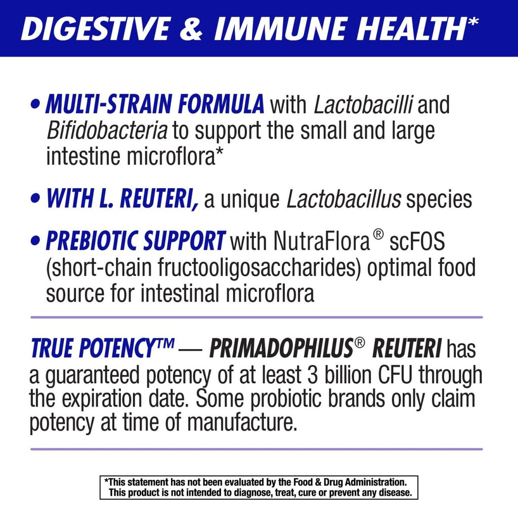 Nature's Way Primadophilus Reuteri Probiotic, Supports Digestive & Immune Health*, 3 Billion Live Cultures, 5 Oz.