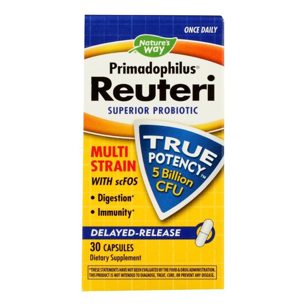 Nature's Way Primadophilus Reuteri Probiotics 30 Capsules - 3 Pack