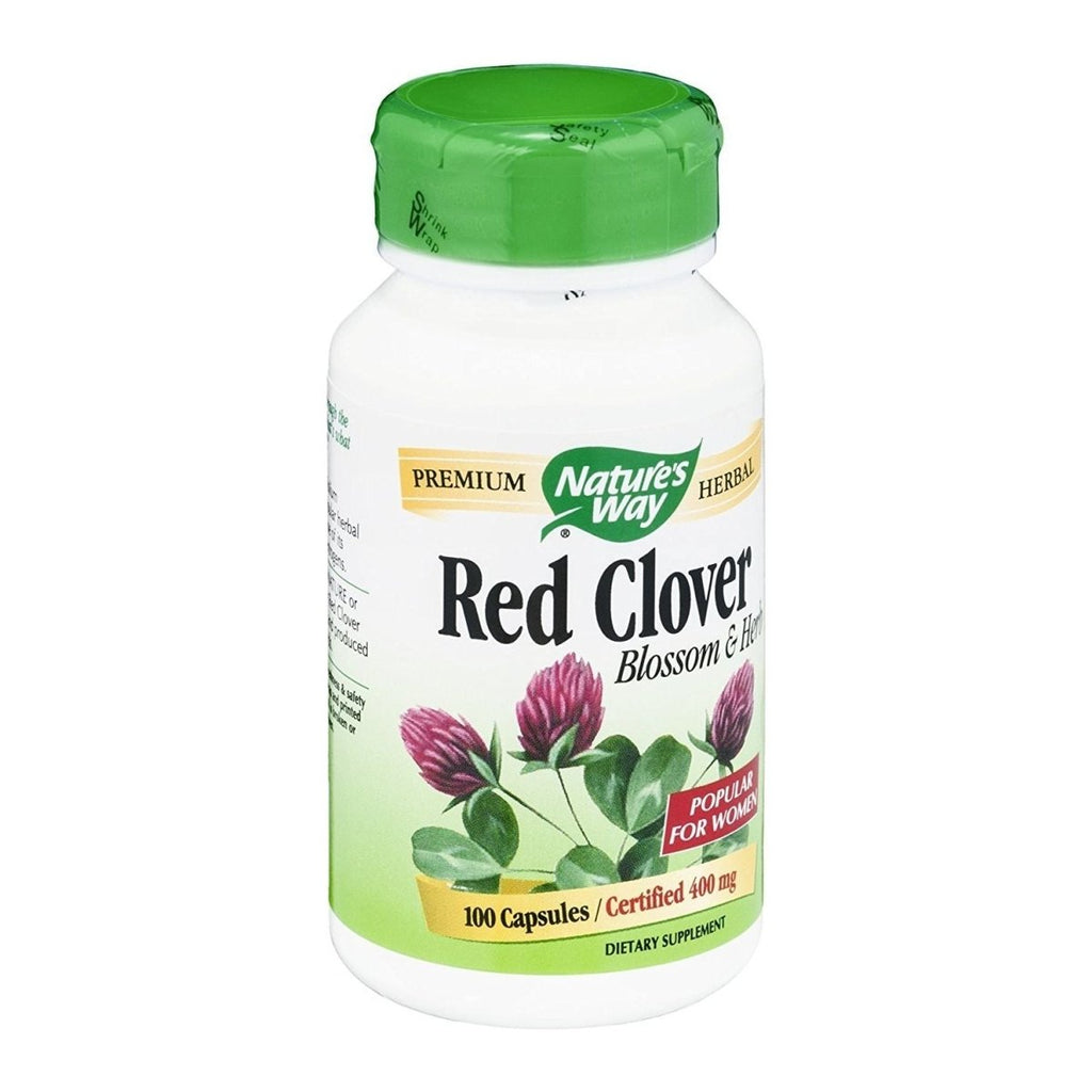 Natures Way Red Clover Blossom and Herb Capsule, 400 Mg - 100 per Pack - 6 Packs per case.