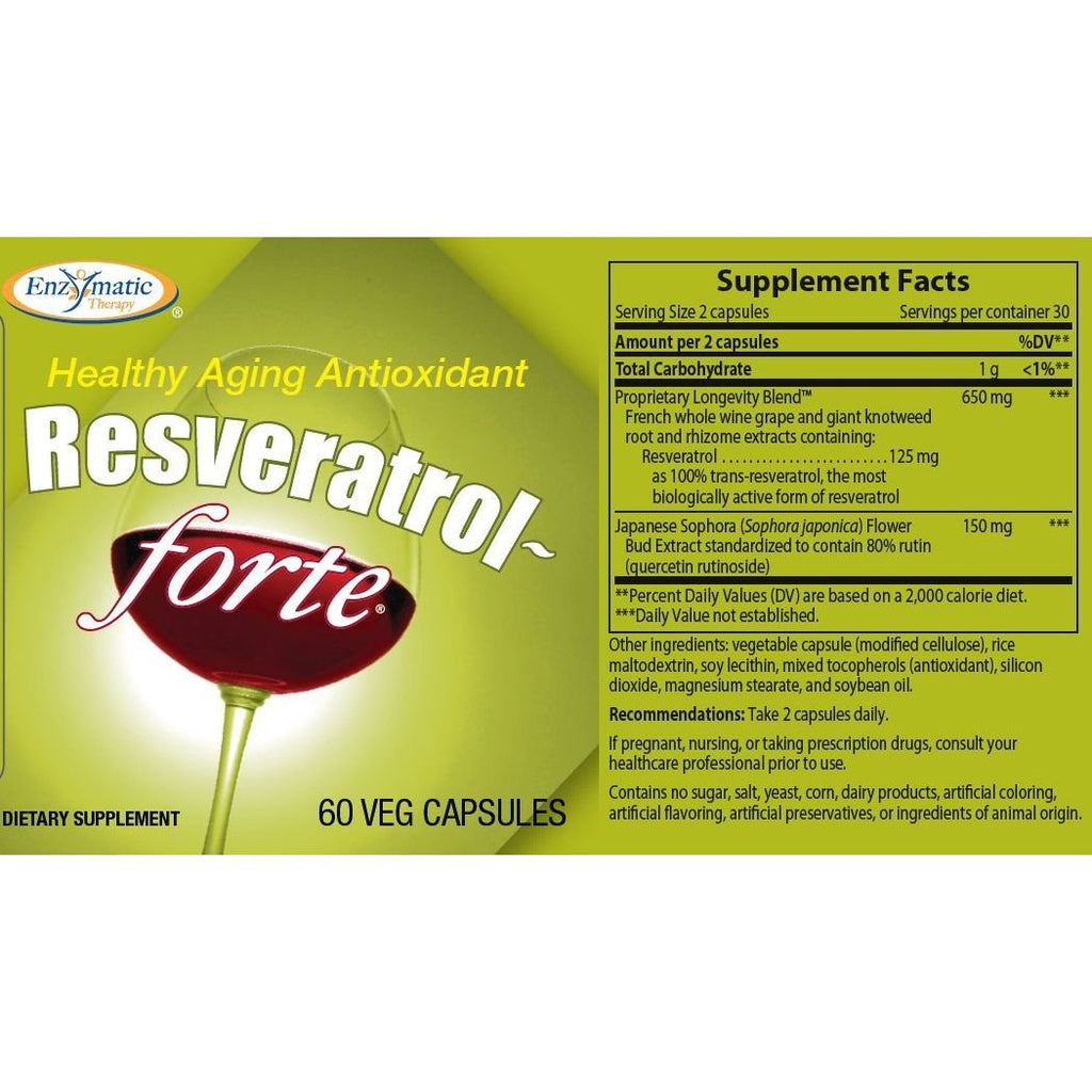 Nature's Way Resveratrol-Forte - 60 Vegetable Capsules