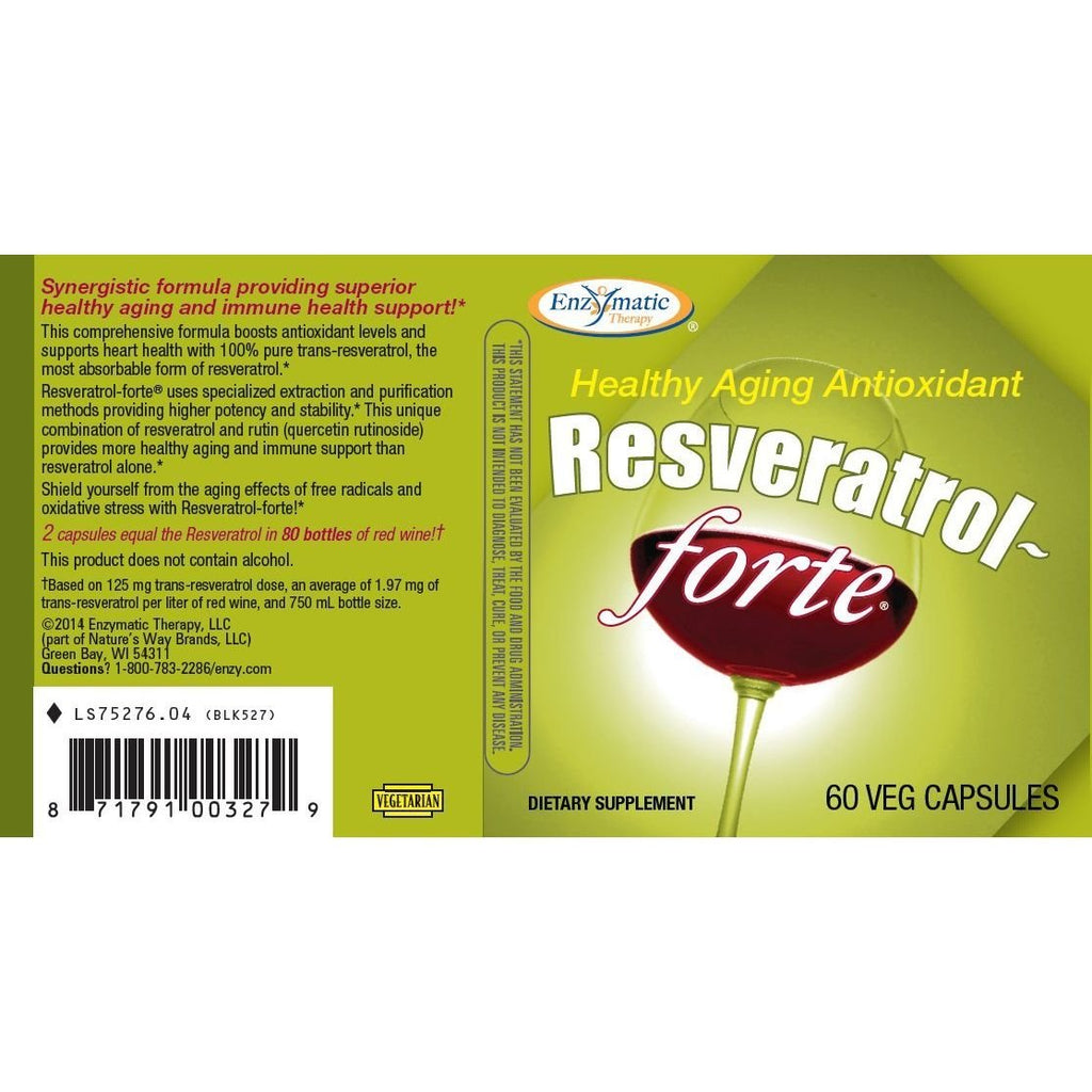 Nature's Way Resveratrol-Forte - 60 Vegetable Capsules