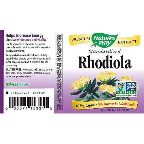 Nature's Way Rhodiola Rosea Veg Capsules - 60 Count