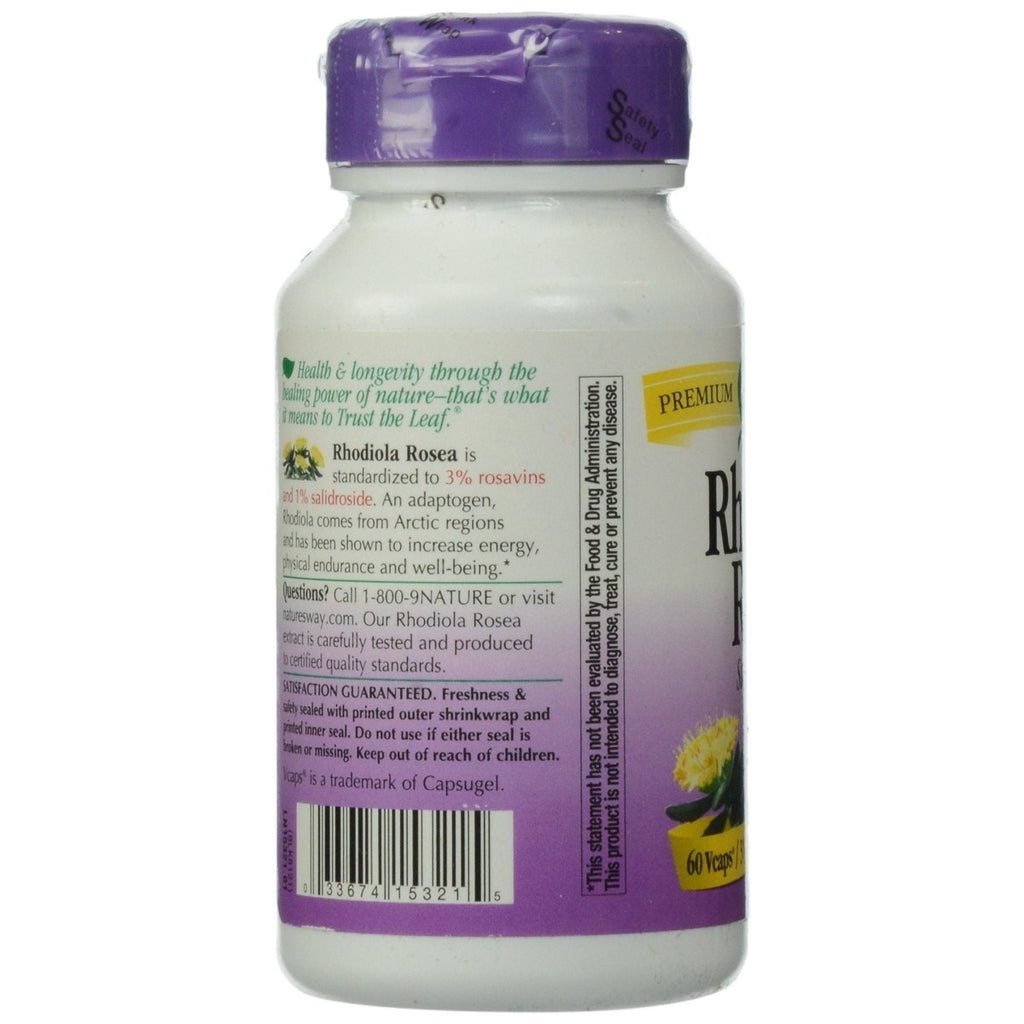 Nature's Way Rhodiola Rosea Veg Capsules - 60 Count