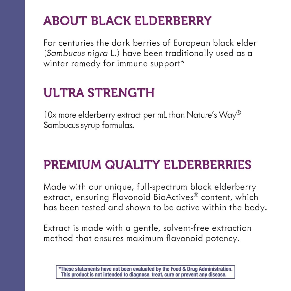 Nature's Way Sambucus Elderberry Drops with Ultra Strength Elderberry, Immune Support*, Made from 6400mg of Elderberries per 1 mL, 1 Fl. Oz.