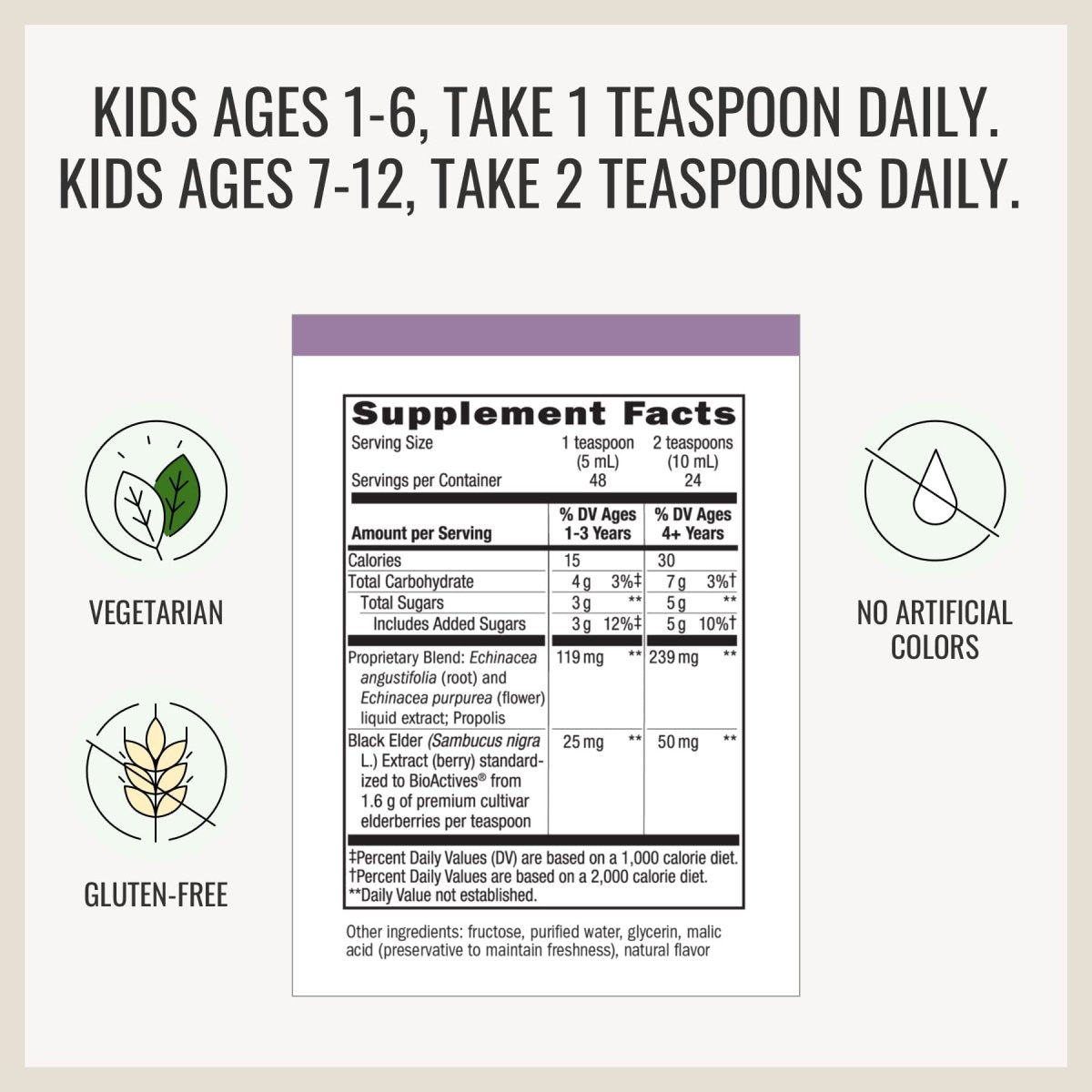 Nature's Way Sambucus Elderberry Immune Syrup for Kids - 4 Oz.