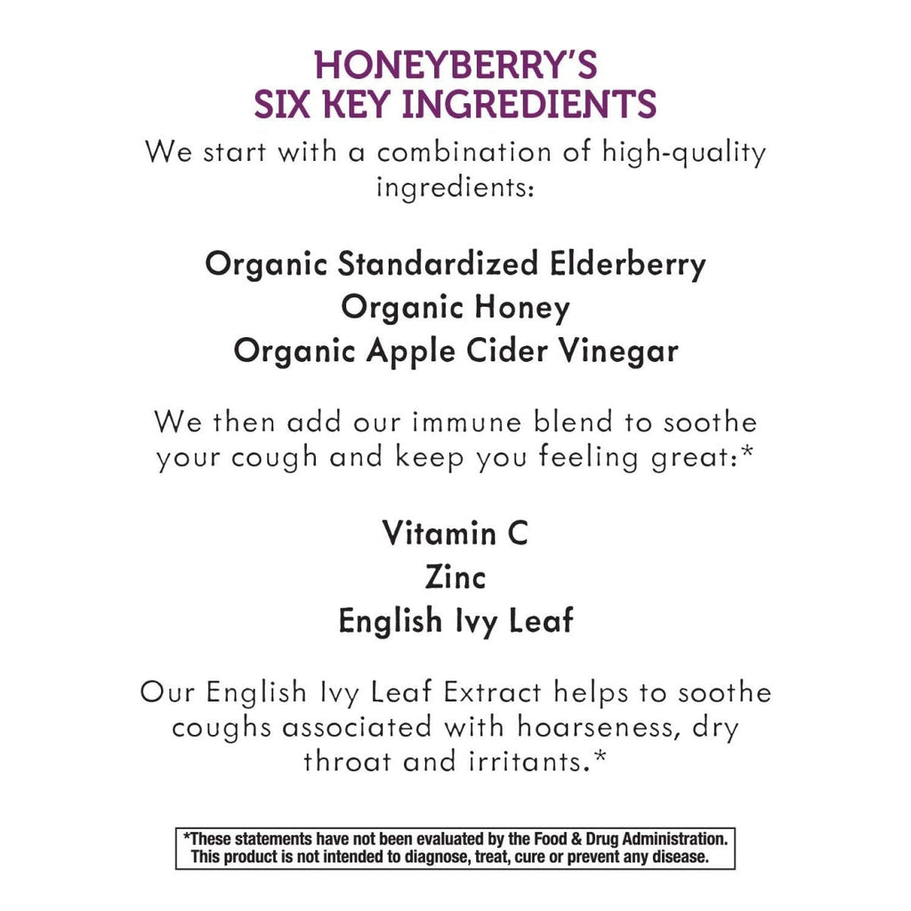 Nature's Way Sambucus HoneyBerry Cough Syrup with Black Elderberry Extract & Organic Honey, Immune Support*, 4 Fl. Oz