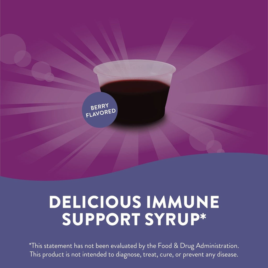 Nature's Way Sambucus Immune Elderberry Syrup - Powerful Immune Support with Vitamin C, Echinacea, and Zinc 8 oz