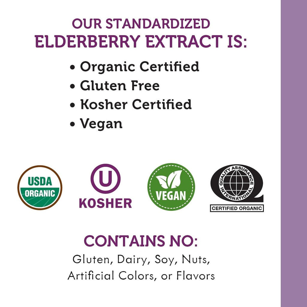 Nature's Way Sambucus Organic Elderberry Syrup for Kids - 4 Fl. Oz - Great Tasting - Gluten-Free