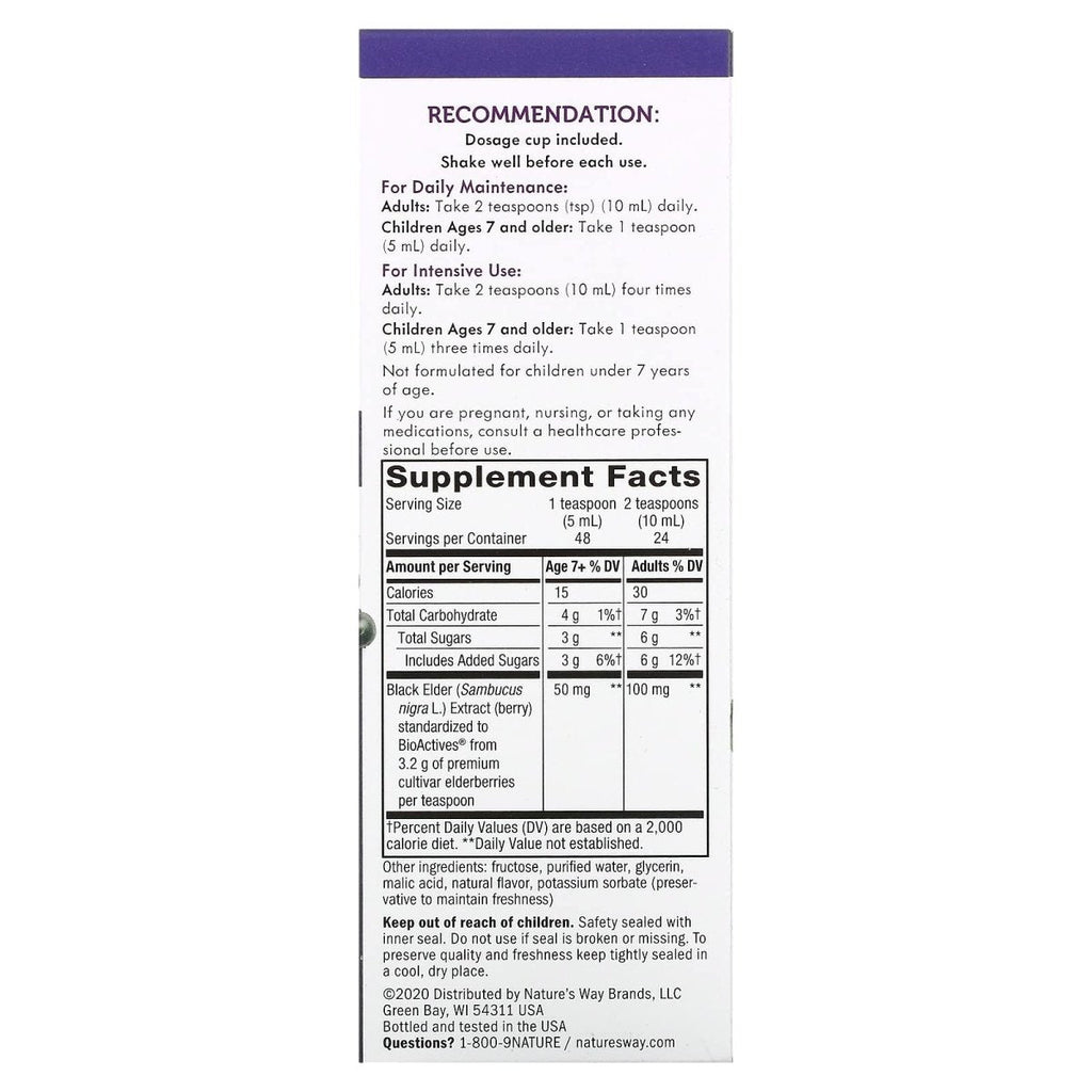 Nature's Way - Sambucus Original Formula, 8 oz liquid