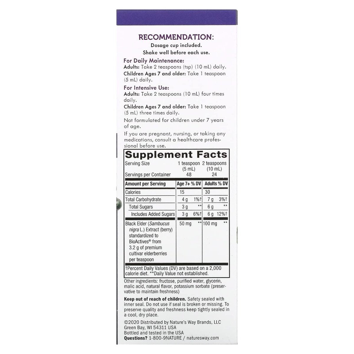 Nature's Way - Sambucus Original Formula, 8 oz liquid
