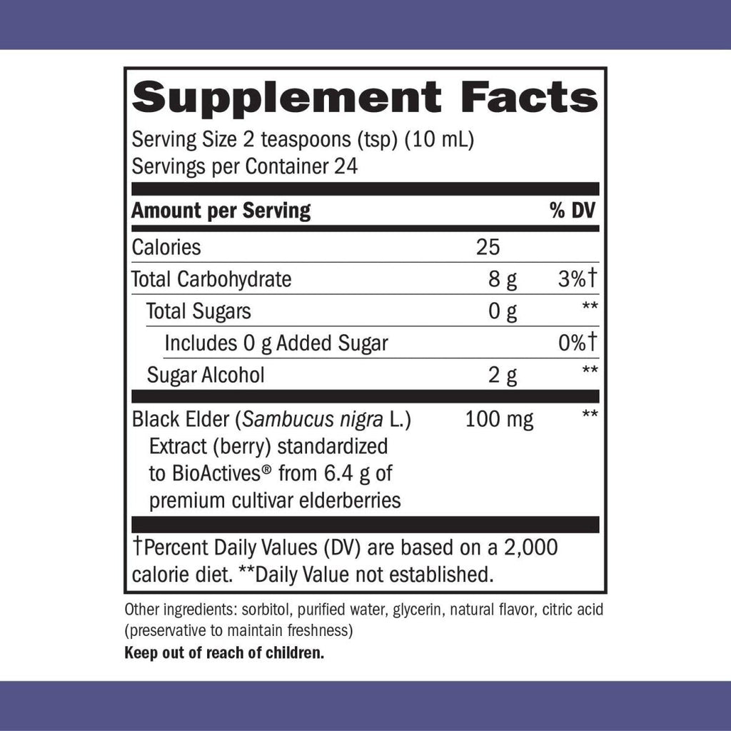 Nature's Way Sambucus Sugar-Free Elderberry Syrup, Traditional Immune Support*, 8 Fl Oz.