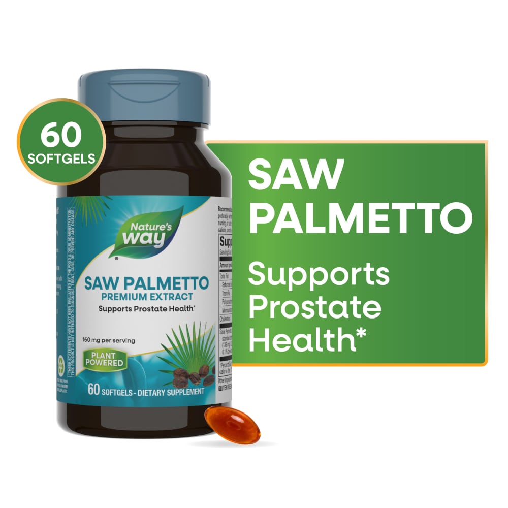 Nature's Way Saw Palmetto Extract 60 Softgels - 3 Pack
