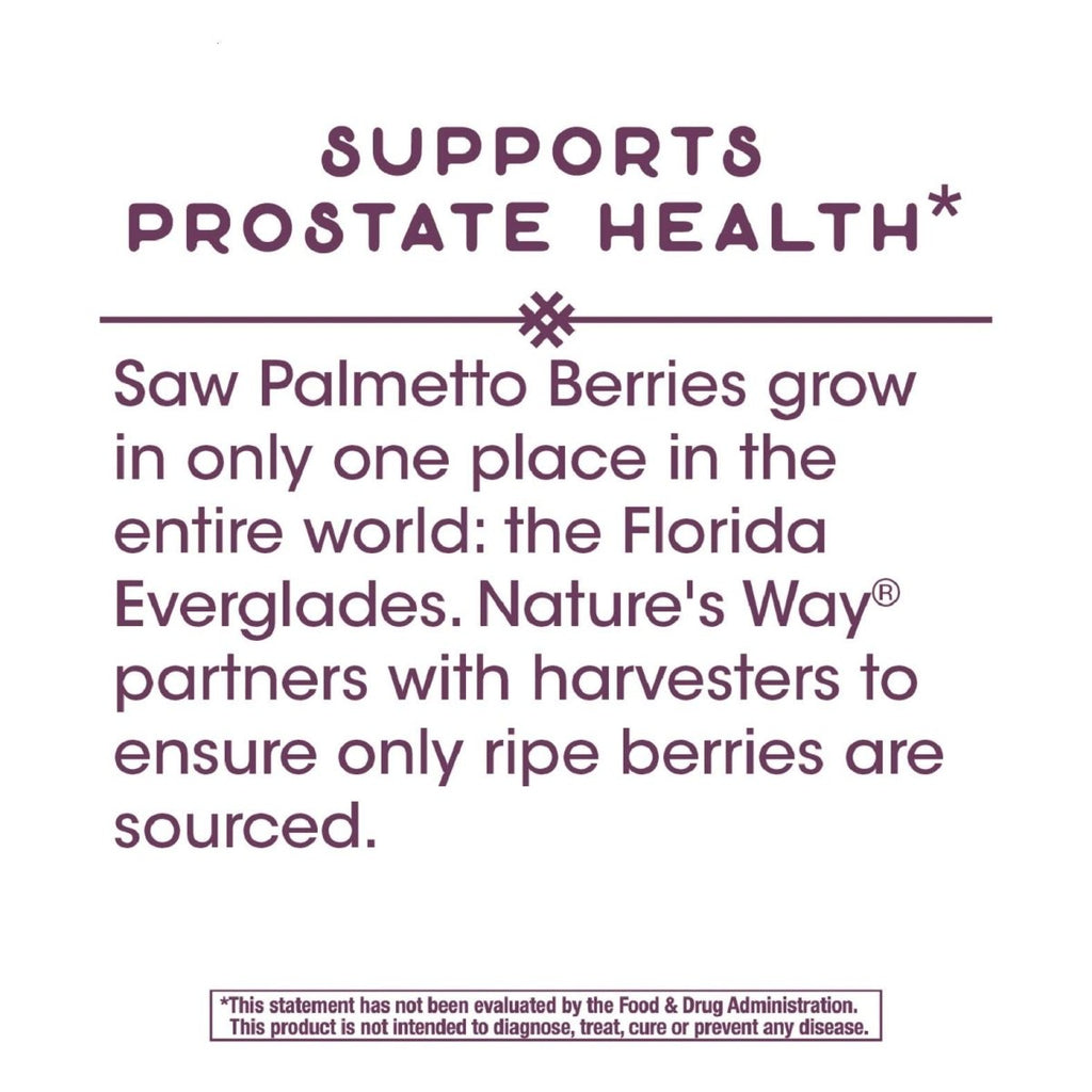 Nature's Way Saw Palmetto Standardized Extract Prostate Health, 160 mg per serving, 120 Softgels