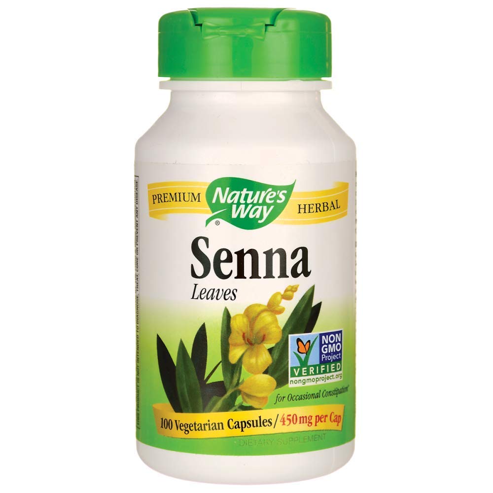 Nature's Way Senna 450 mg Herbal Laxative 100 Vegi Capsules