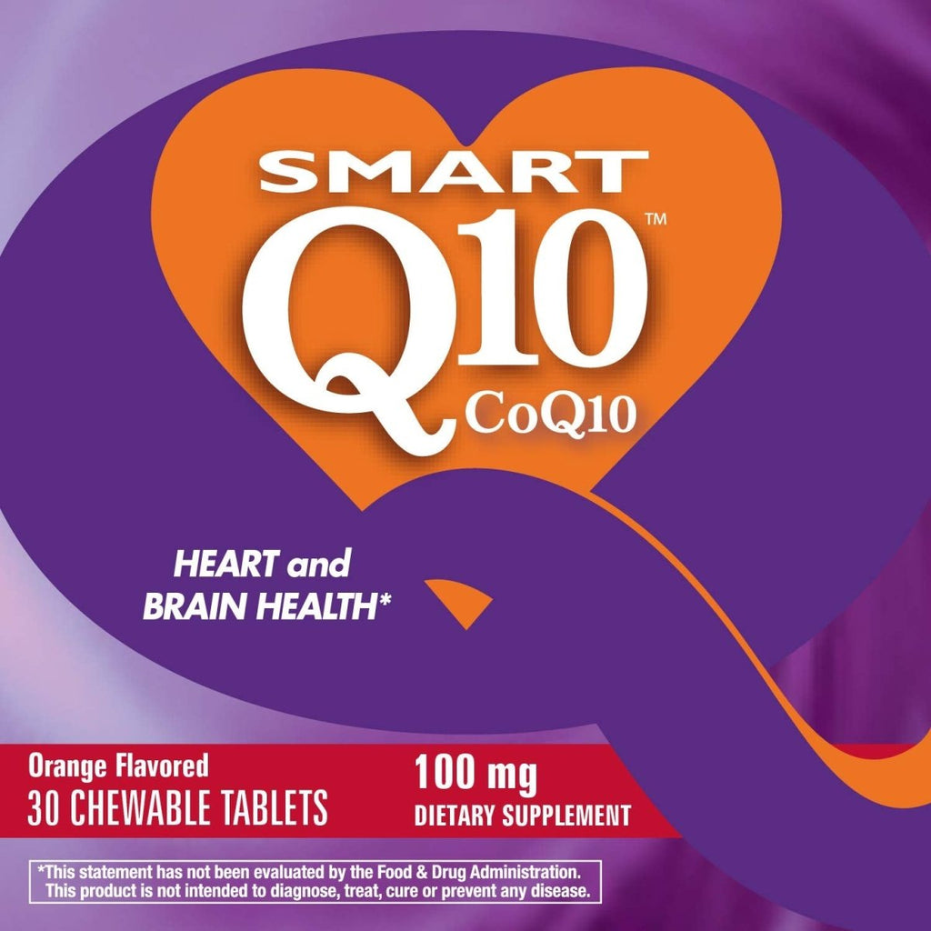 Nature's Way SMART Q10 CoQ10 Chewables - Empowering Heart and Brain Health with a Burst of Orange Flavor