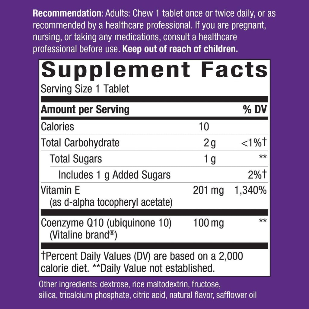 Nature's Way SMART Q10 CoQ10 Chewables - Empowering Heart and Brain Health with a Burst of Orange Flavor