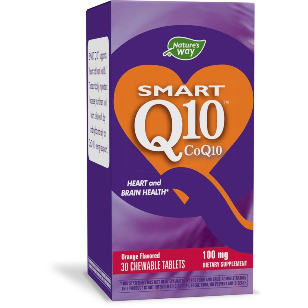 Nature's Way SMART Q10 CoQ10 Chewables - Empowering Heart and Brain Health with a Burst of Orange Flavor
