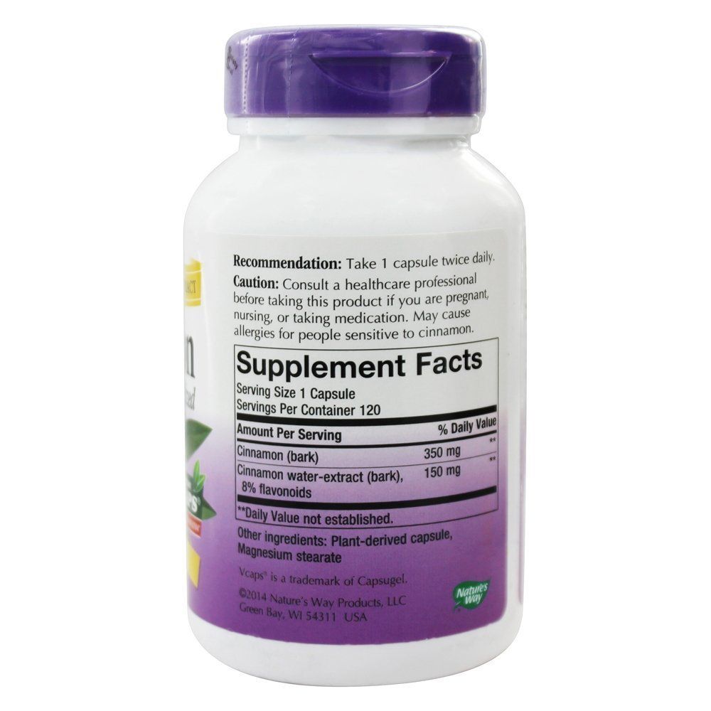 Nature's Way Standardized Cinnamon 120 Caps