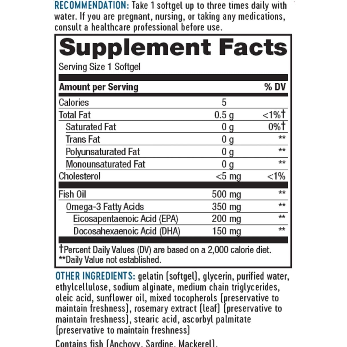 Nature's Way Super Fisol Enteric-Coated Fish Oil for Targeted Release, 70% EPA/DHA, 180 Softgels