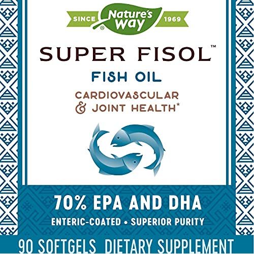 Nature's Way Super Fisol Fish Oil, Supports Heart and Joint Health*, 90 Softgels