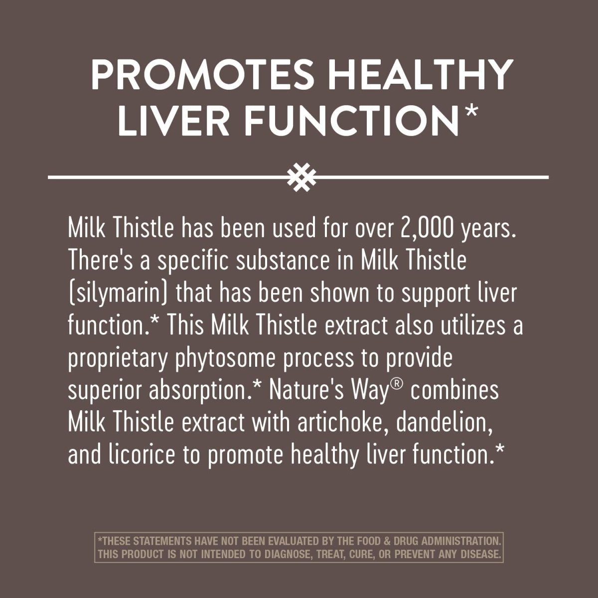 Nature?s Way Super Milk Thistle Promotes Healthy Liver Function* 4-Herb Blend Vegan 60 Capsules