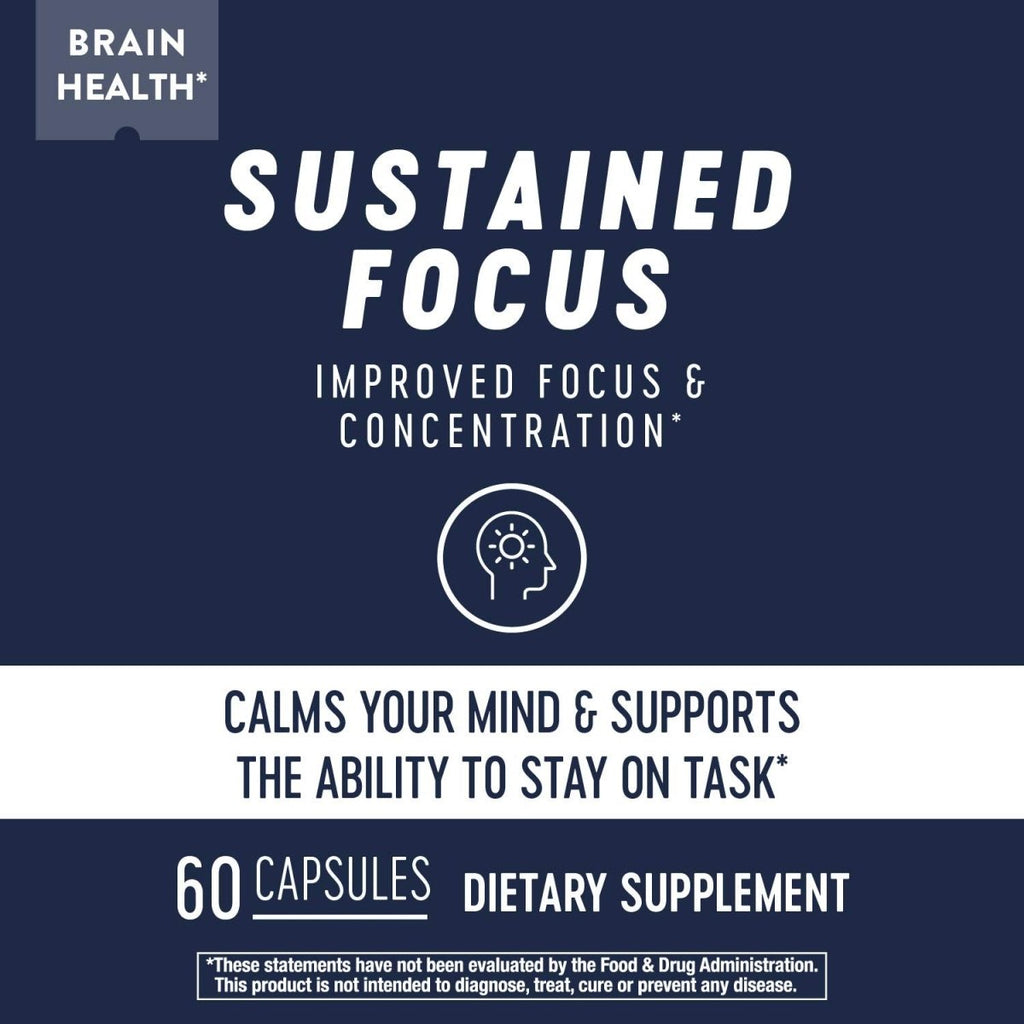 Nature's Way Sustained Focus, Improved Focus and Concentration*, 60 Capsules