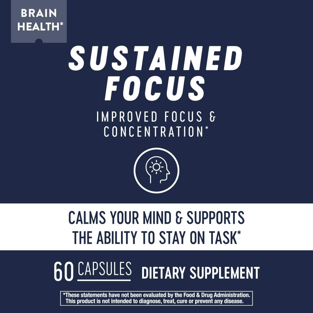 Nature's Way Sustained Focus, Improved Focus and Concentration*, 60 Capsules