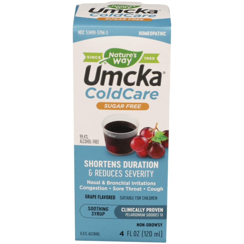 Natures Way, Umcka Cold Care Syrup Sugar Free Grape, 4 Fl Oz