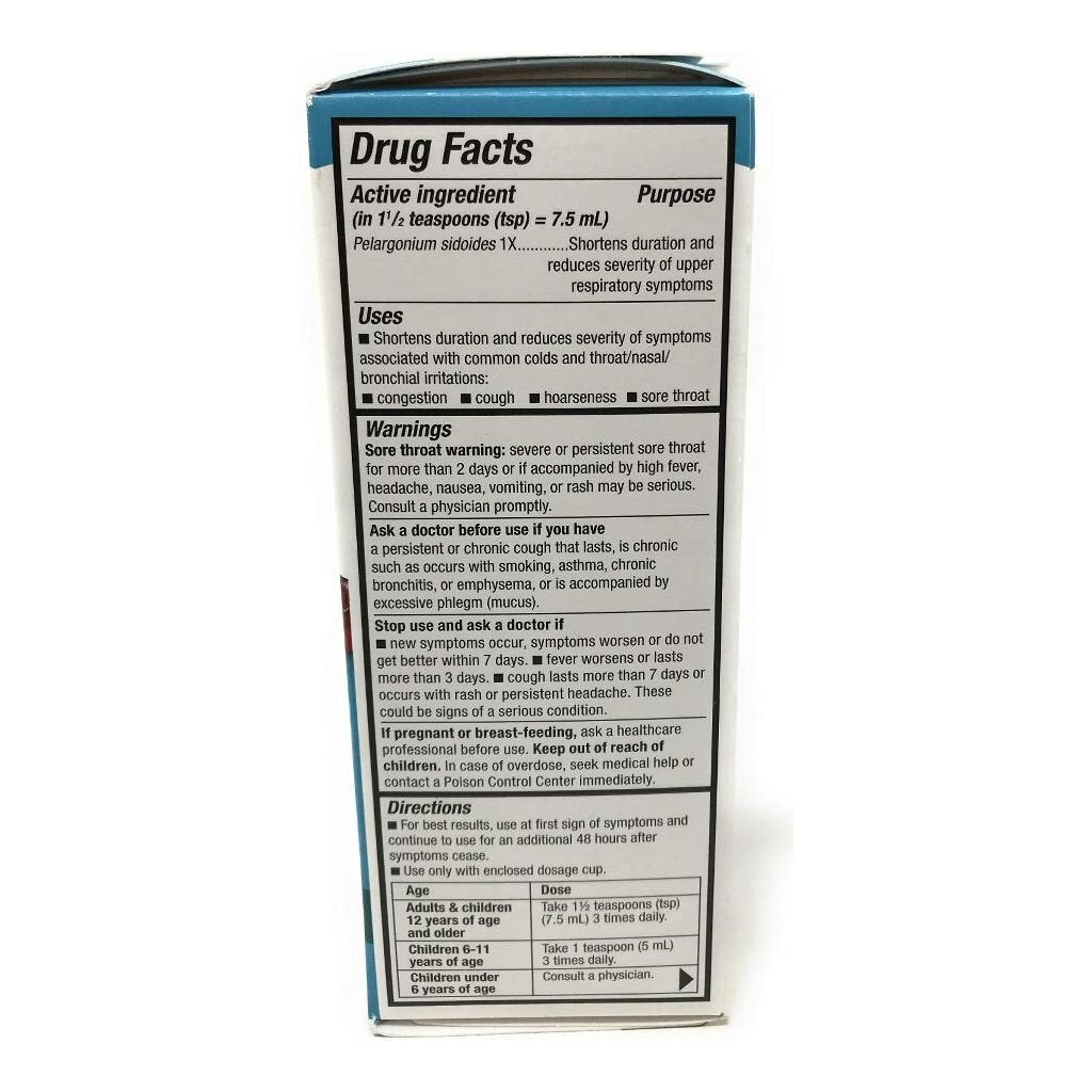 Natures Way, Umcka Cold Care Syrup Sugar Free Grape, 4 Fl Oz