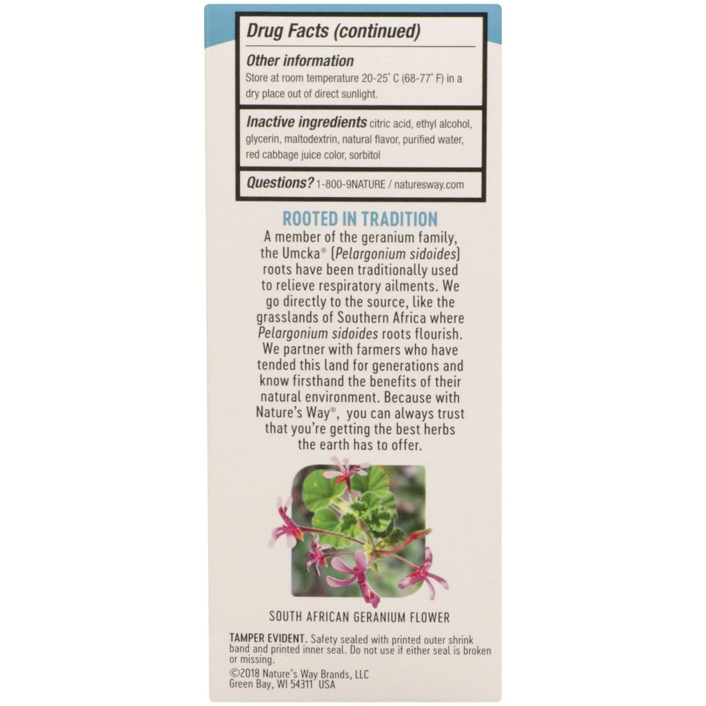 Natures Way, Umcka Cold Care Syrup Sugar Free Grape, 4 Fl Oz