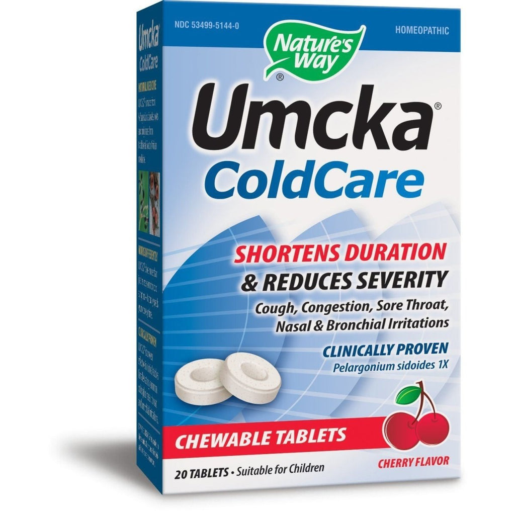 Nature's Way Umcka ColdCare Chewable, Cherry, 20 Count