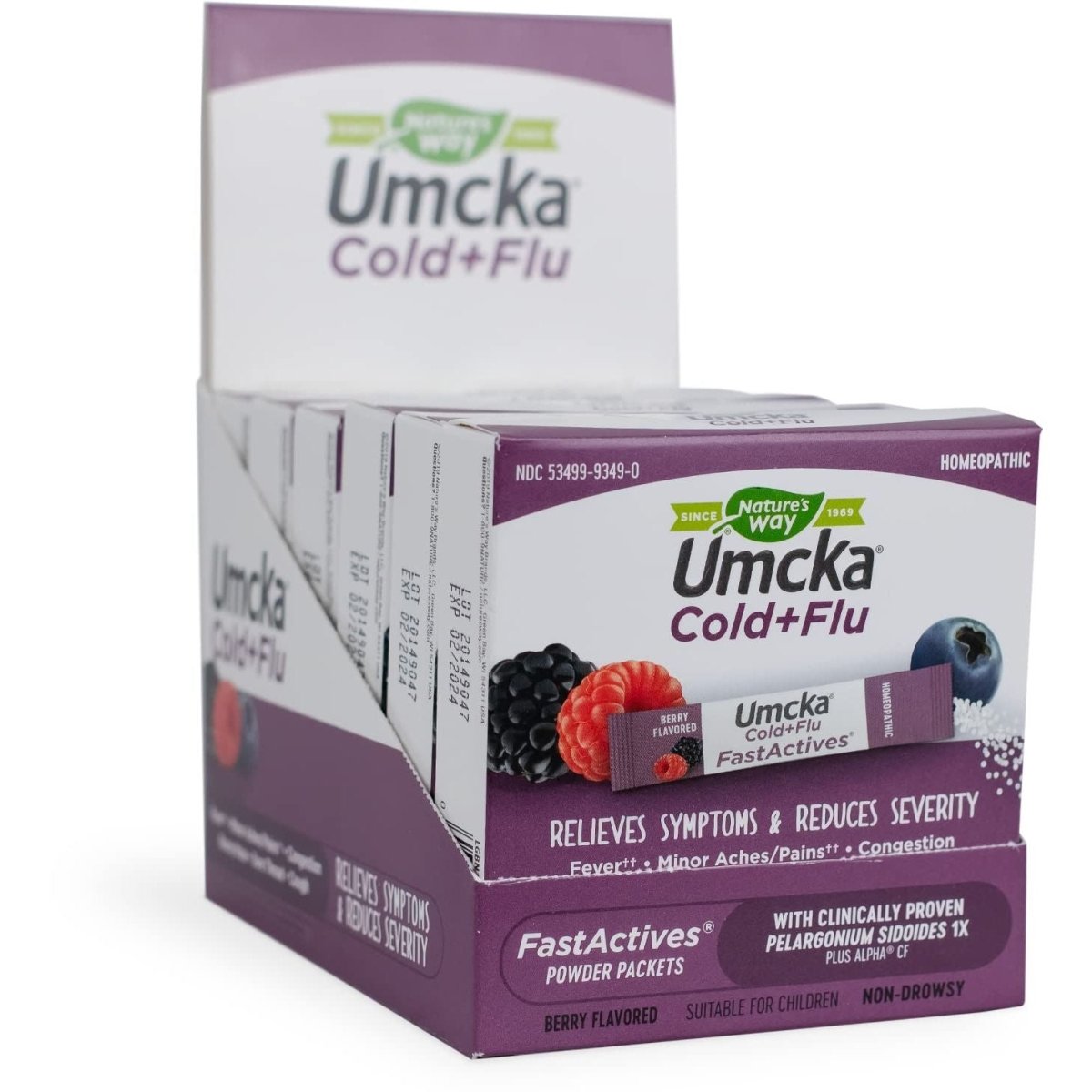 Nature's Way Umcka FastActives Cold+Flu Powder Packets - 60 Packets