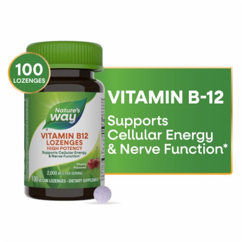 Nature's Way Vitamin B-12 100 Vegan Lozenges