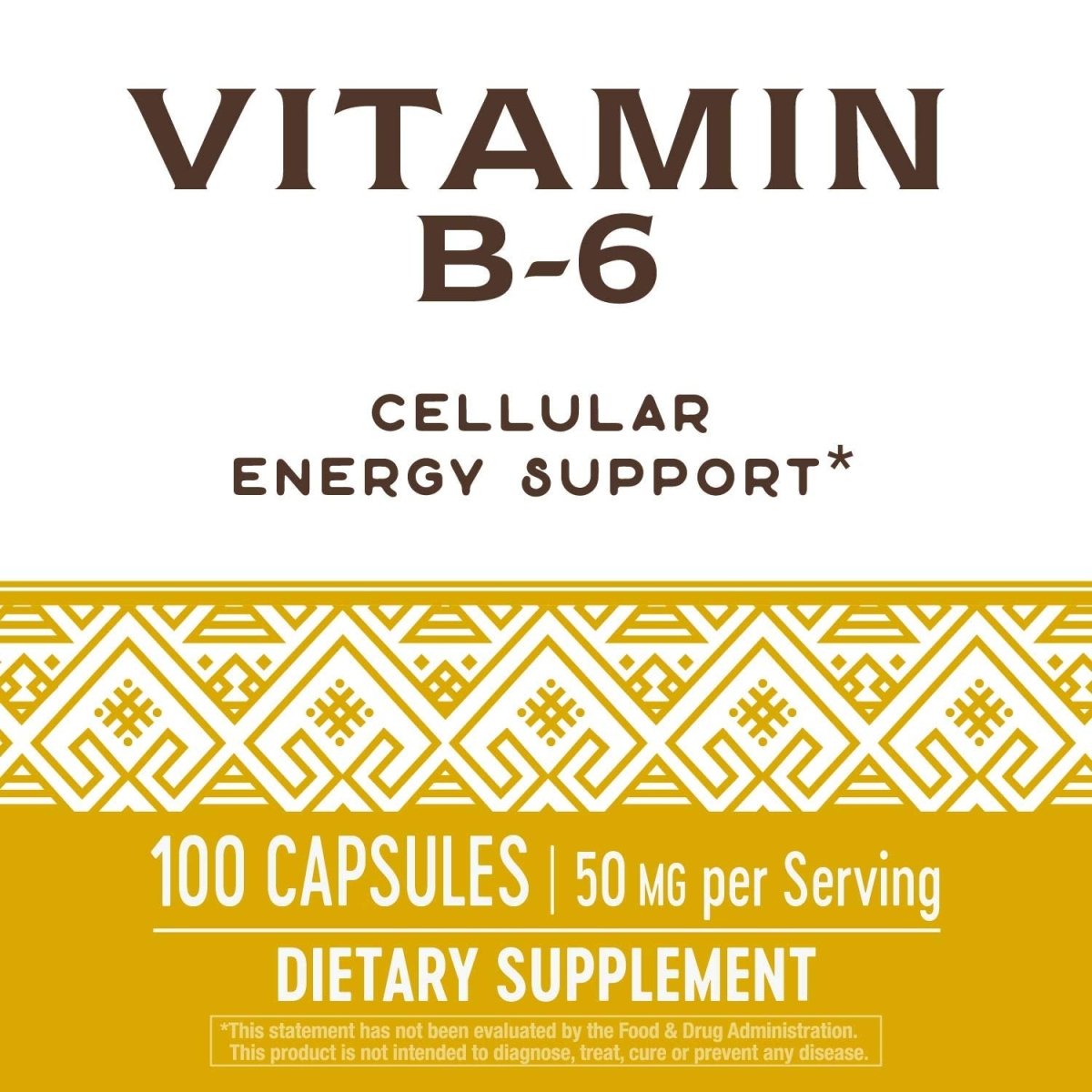Nature's Way Vitamin B-6, 50 mg per serving