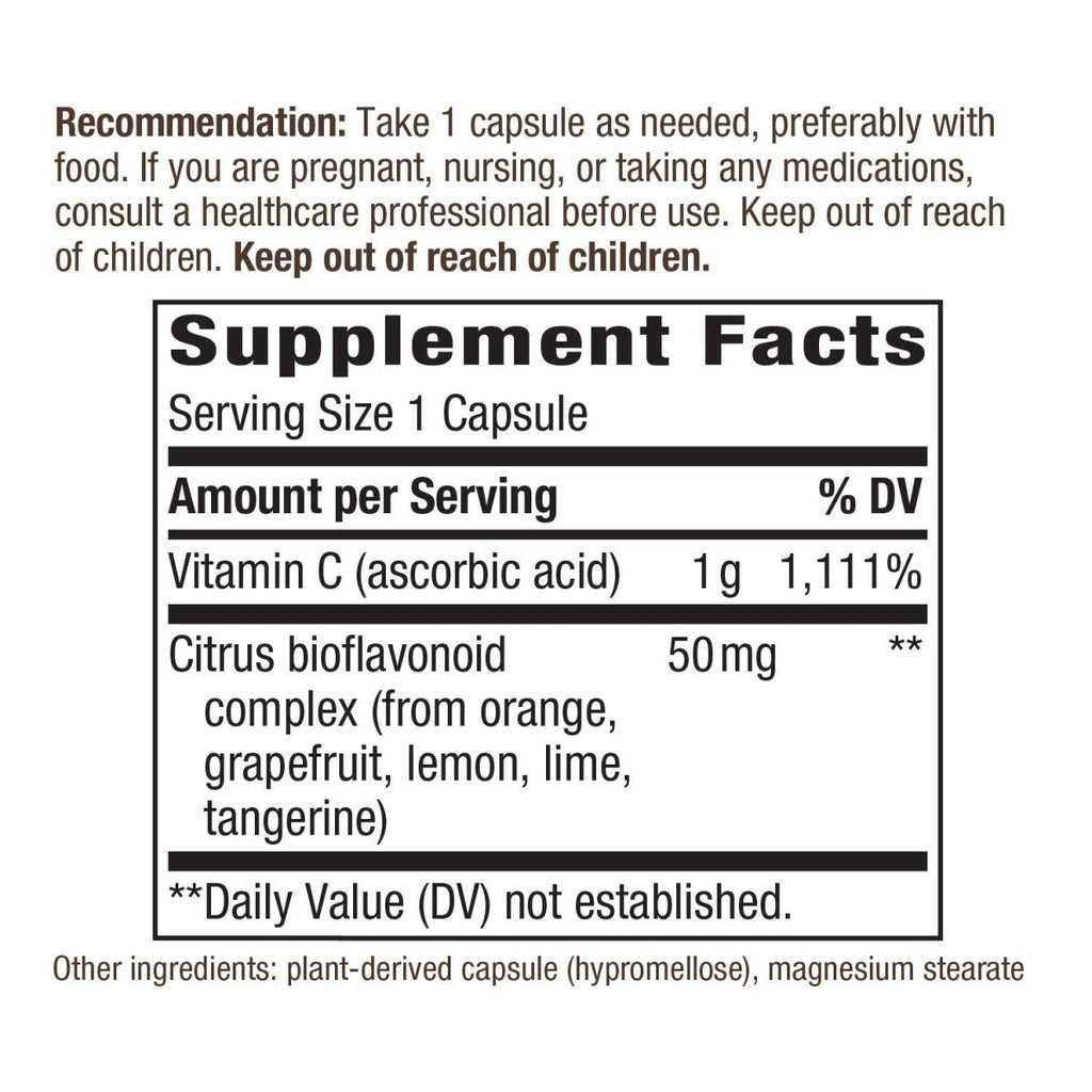 Nature's Way Vitamin C 1000mg with Bioflavonoids 250 Vcaps