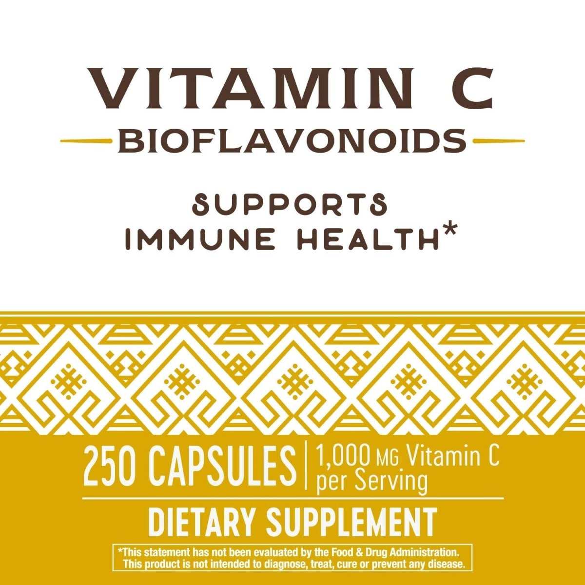 Nature's Way Vitamin C 500 mg with Bioflavonoids; 1000 mg Vitamin C per Serving; 250 Capsules