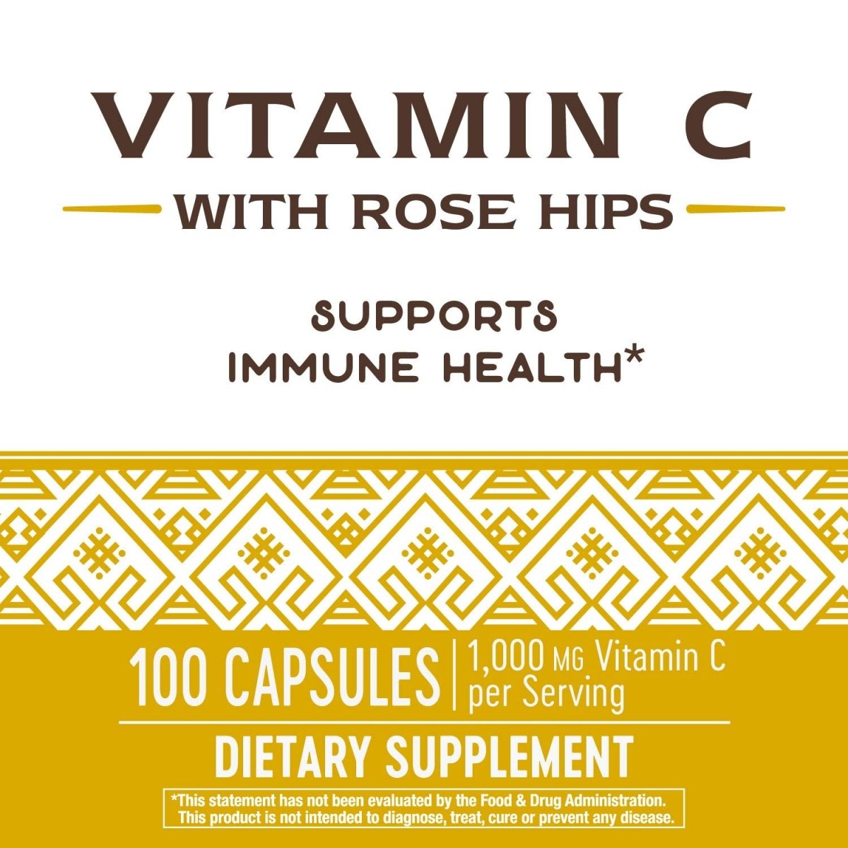 Nature's Way Vitamin C with Rose Hips; 1000 mg per Serving; 100 Capsules