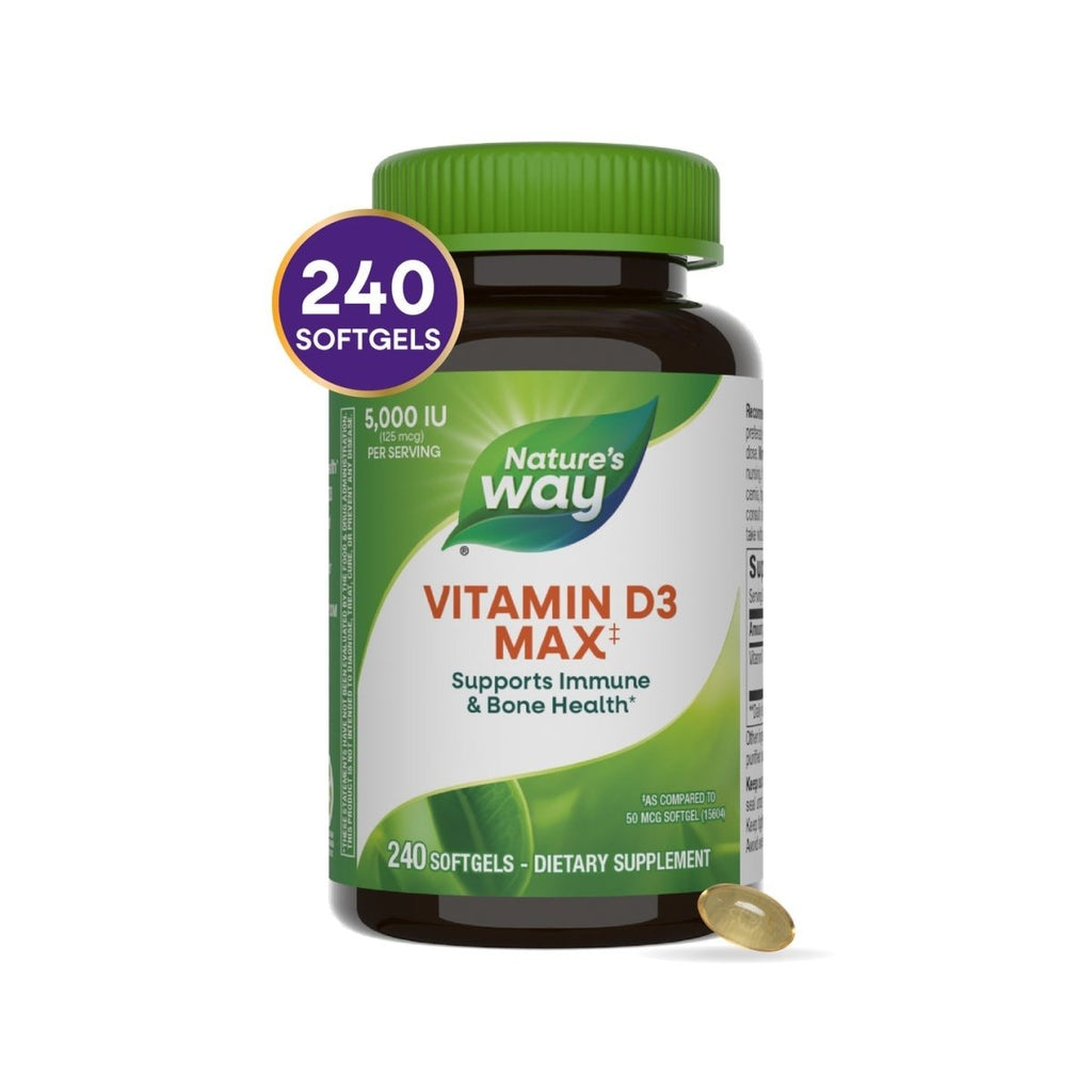 Nature's Way Vitamin D3 Max 240 Softgels - 15836 - 3 Pack