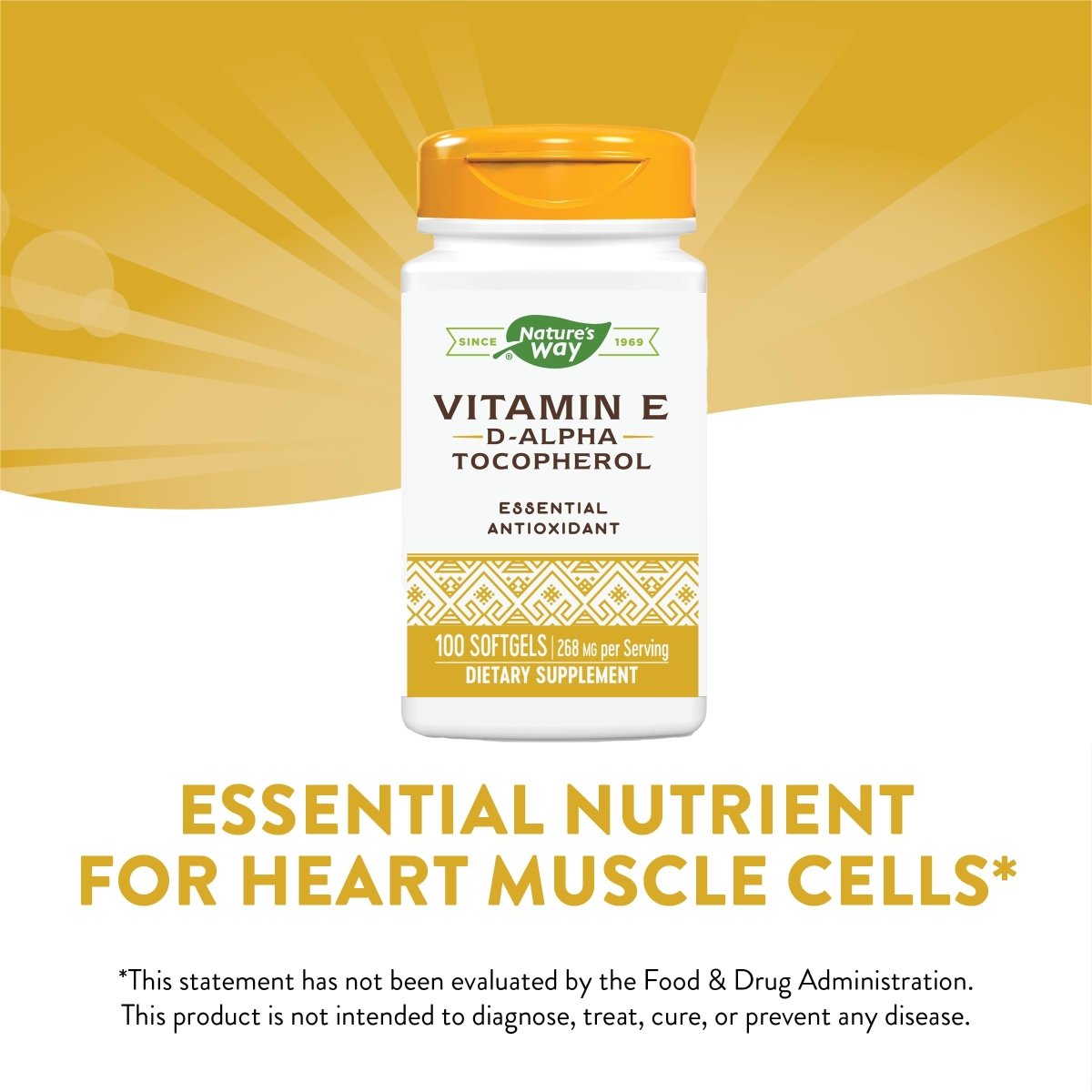 Nature's Way Vitamin E D-Alpha Tocopherol 100 SG 40211