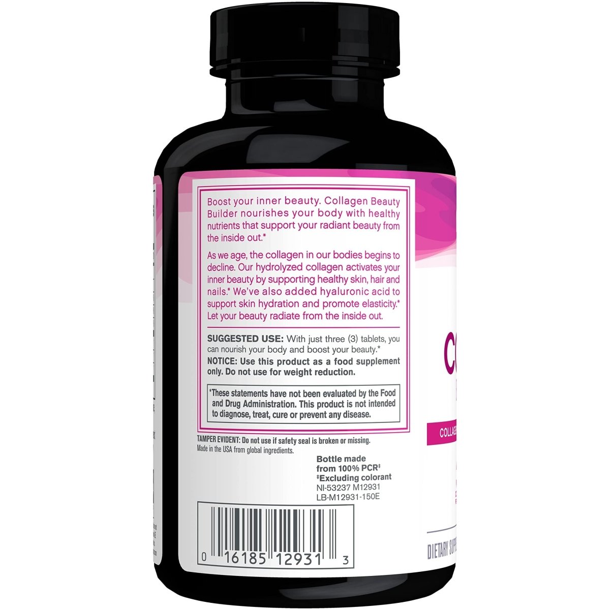 NeoCell Collagen Beauty Builder With Hyaluronic Acid and Biotin, Skin, Hair and Nails Supplement, Includes Antioxidants, Tablet, 150 Count, 1 Bottle