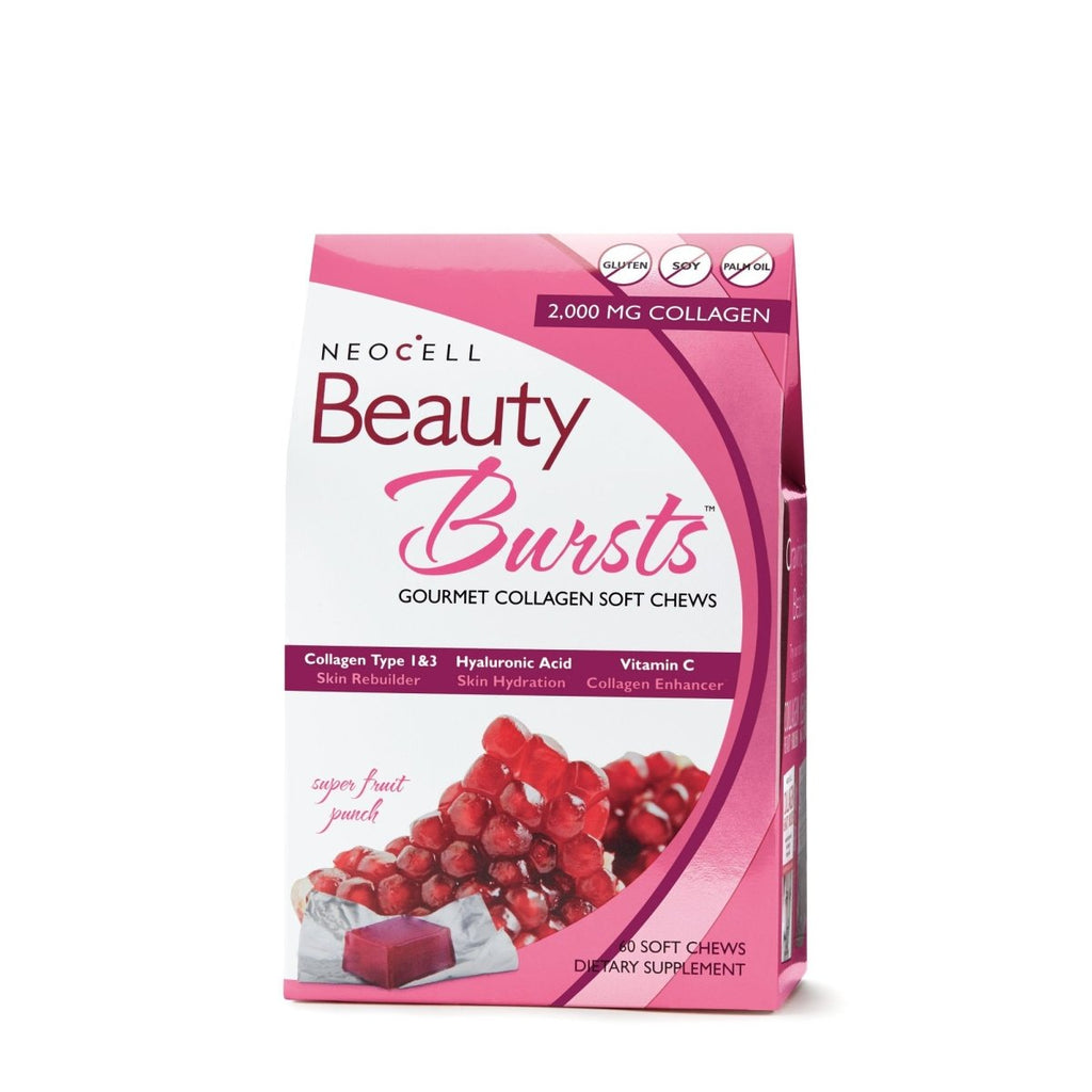 NEOCELL Fruit Punch Beauty Burst Collagen Chews, 2000 mg, 60 CT