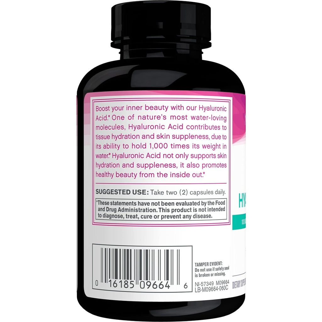 NeoCell Hyaluronic Acid Capsules, Essential Lubricant, Supports Tissue Hydration, Gluten Free, 60 Count, 1 Bottle