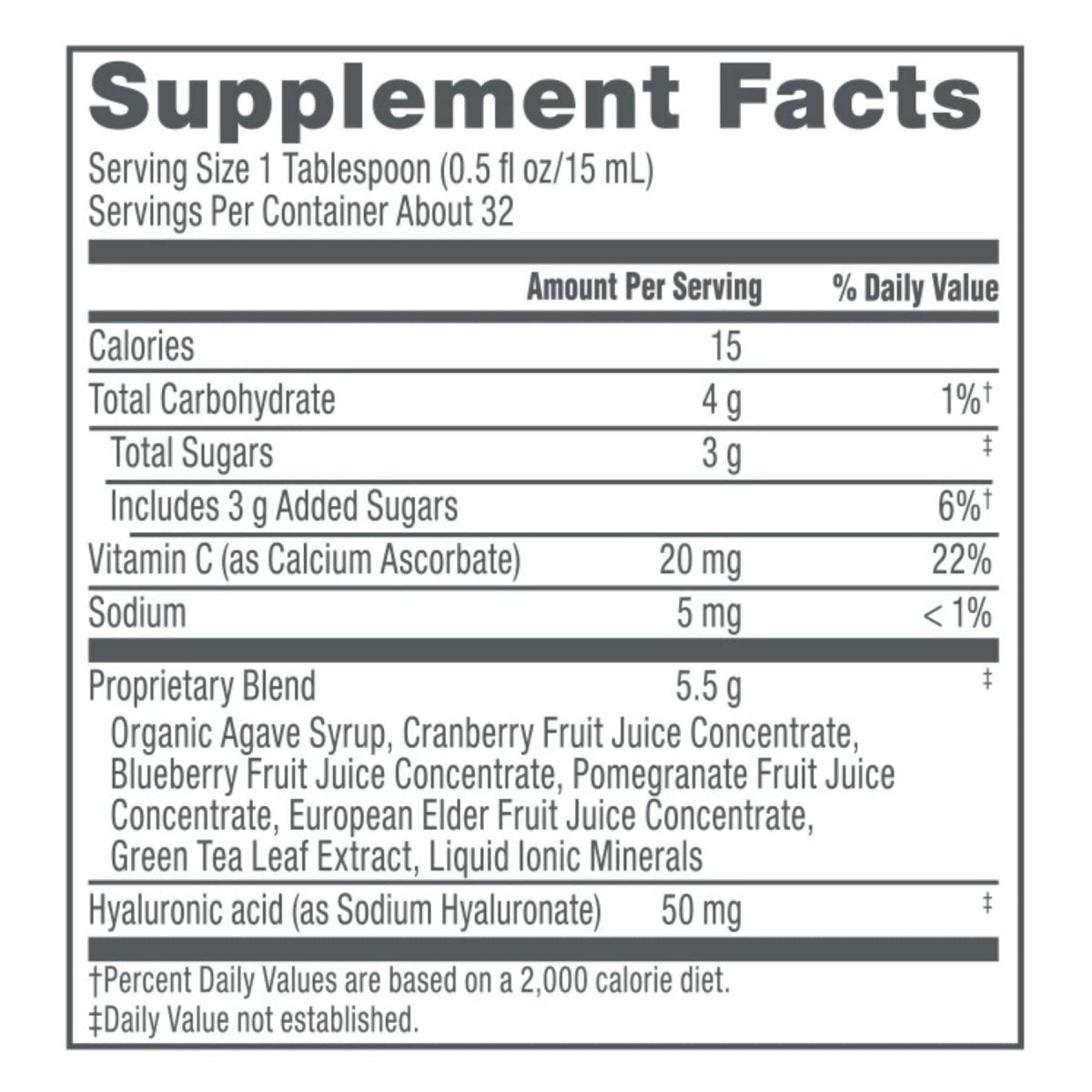NeoCell Hyaluronic Acid Liquid with Vitamin C, Fights Collagen Depletion, Supports Tissue Hydration, Gluten Free, Berry, 16 Fl. Oz