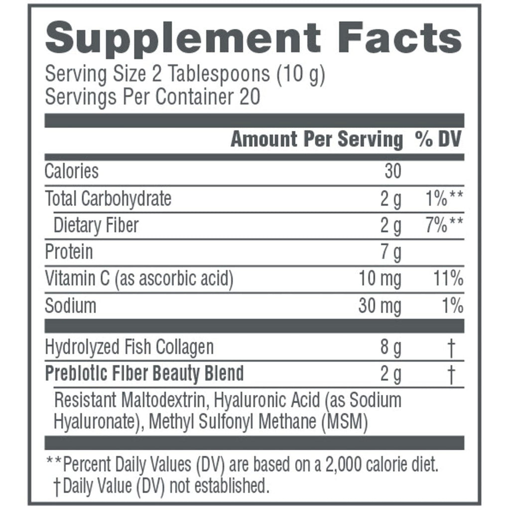 NeoCell Marine Collagen with Beauty Blend; for Skin Hydration; Healthy Hair, Nails and Joint Support; Keto Certified, Gluten Free; Unflavored Powder, 7 Ounces, 20 Servings*