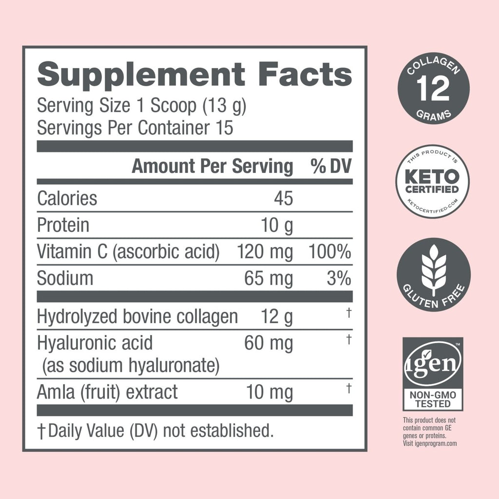 NeoCell Super Collagen Plus With Vitamin C and Hyaluronic Acid, For Skin Hydration and Healthy Skin, Hair and Nails Support, Unflavored, Collagen Powder, 6.9 oz., 1 Canister