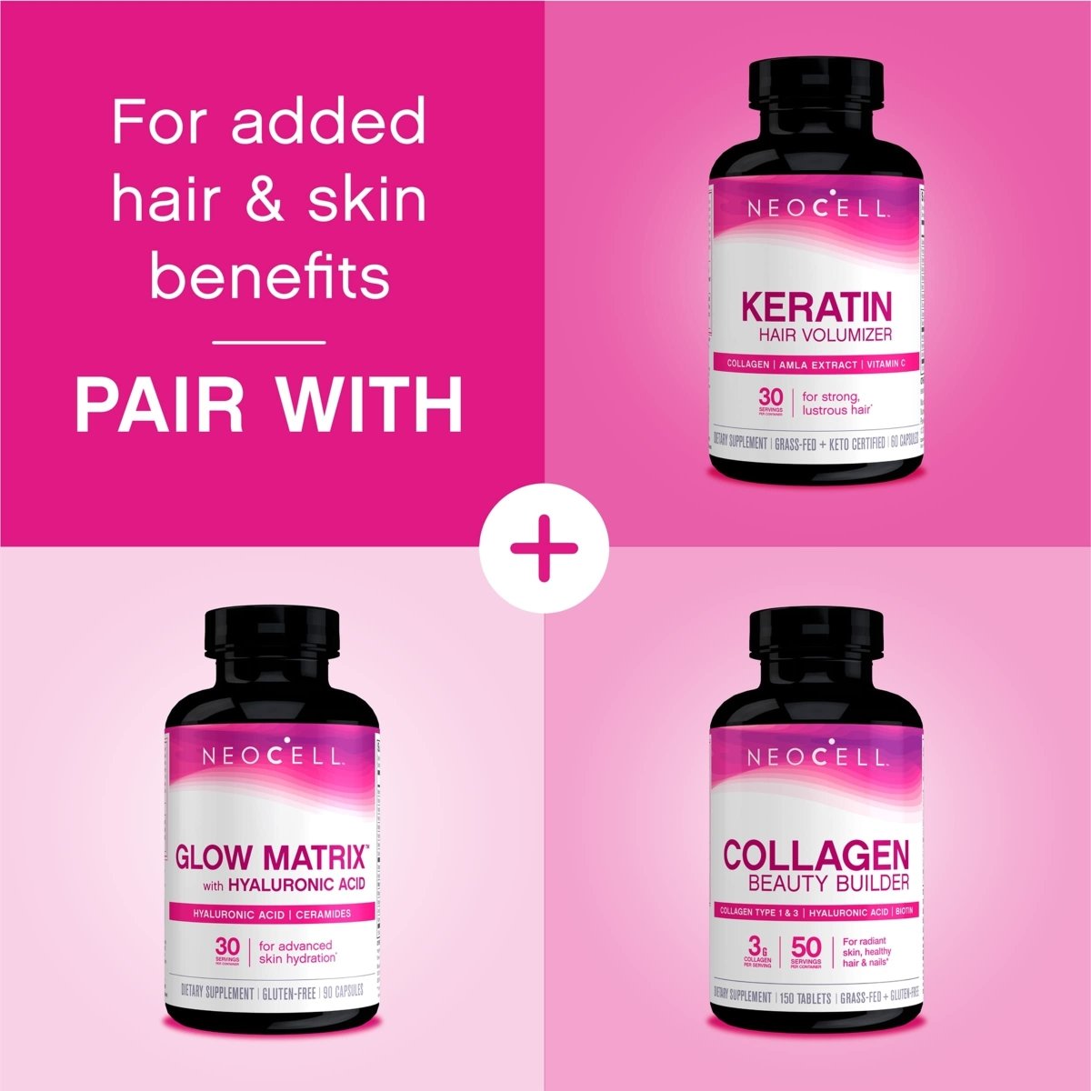 NeoCell Super Collagen With Vitamin C and Biotin, Skin, Hair and Nails Supplement, Includes Antioxidants, Tablet, 180 Count, 1 Bottle