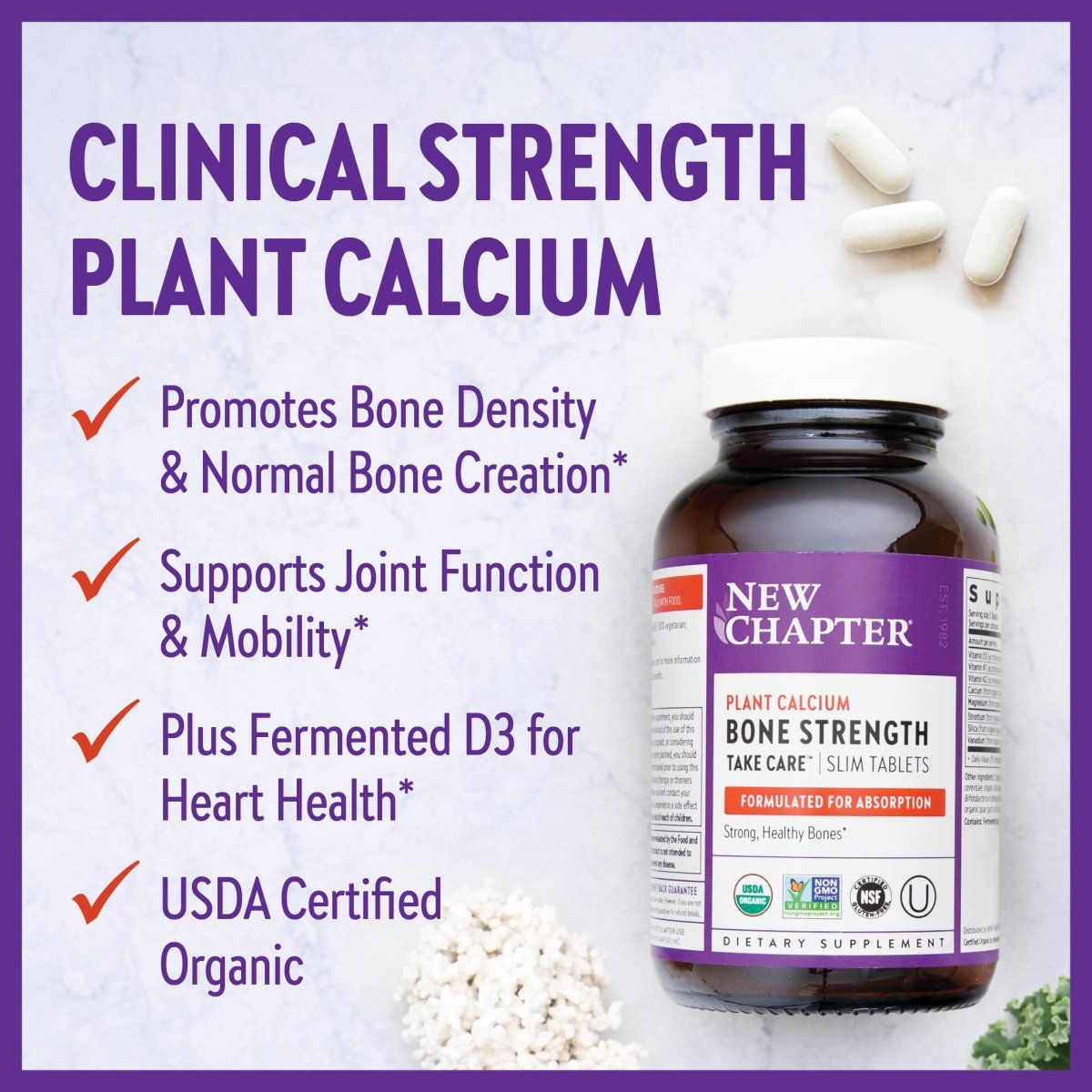 New Chapter Bone Strength Take Care 180 Slim Tablets